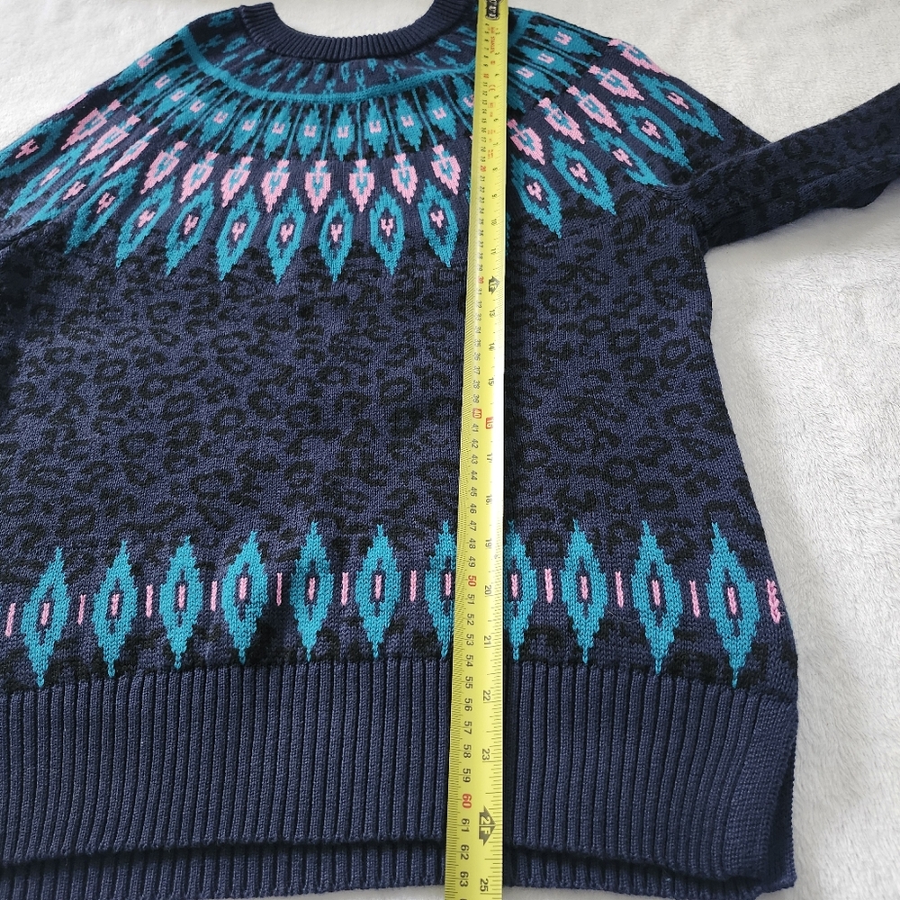 CHARTER CLUB Women's Cotton Blend Crewneck Knit Fair Isle Sweater Small Multi - Picture 6 of 9